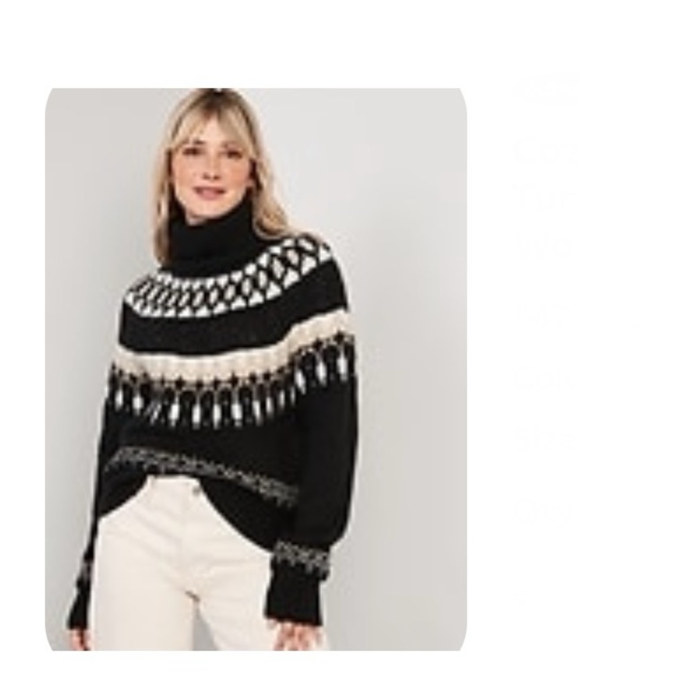Fair Isle Turtleneck Sweater